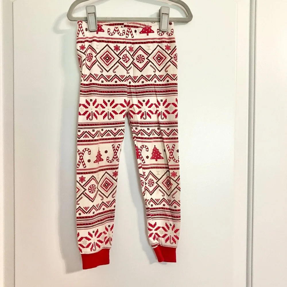 Children's Place Winter Christmas Holiday Pajama Set Red/White Fair Isle‎ Sz 3T
